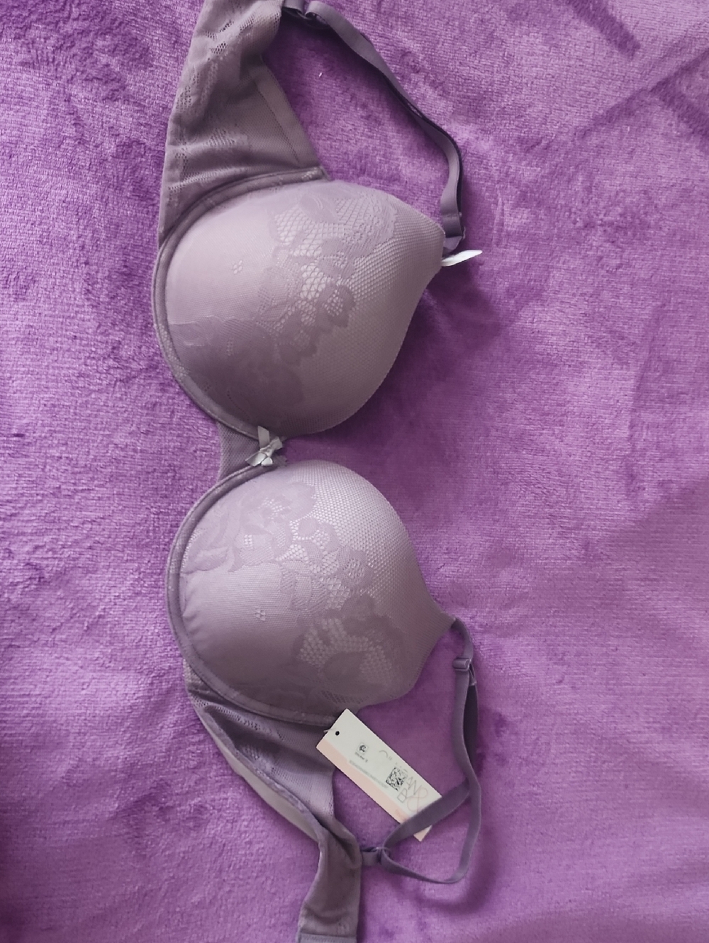 Purple Lace-Accent T-Shirt Bra - Women Intimates